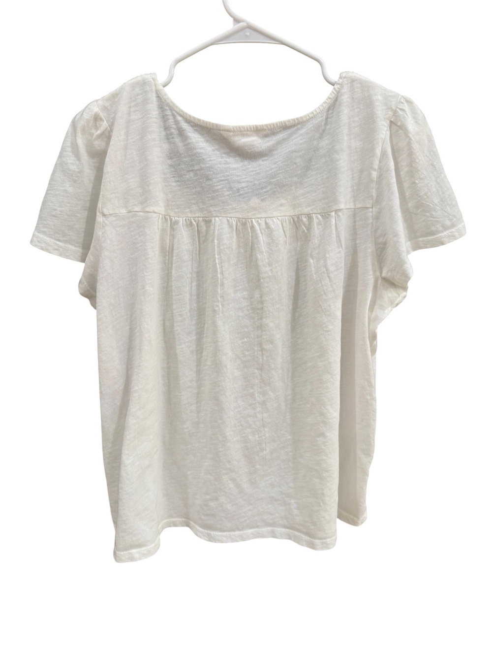 Lucky Brand White Crochet Square Neck Boho Top Size XL - Picture 4 of 6